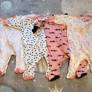 Adorable Pink and White Kids One Pieces